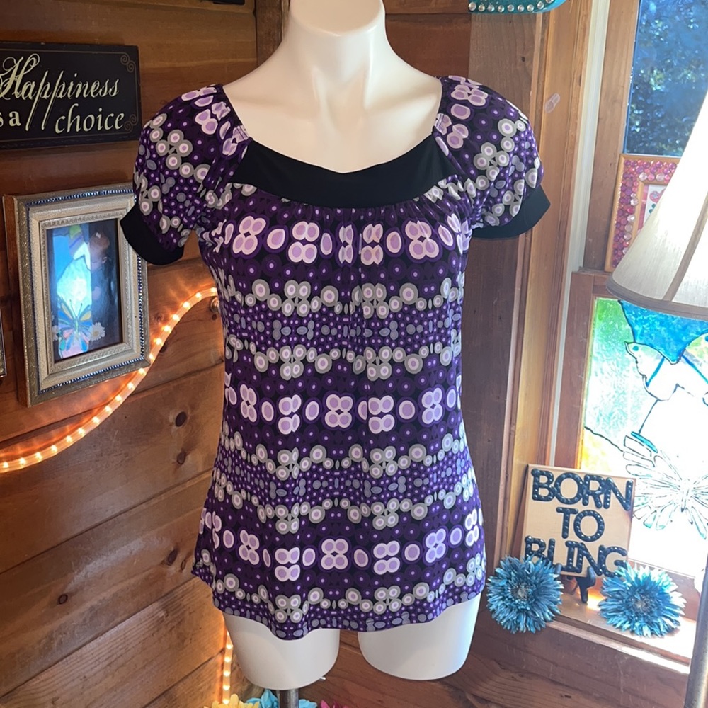 Perseption Gorgeous silky purple top NWOT